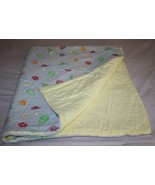 Baby Quilt Girls Floral Blanket Butterfly Bee Cotton Ribbon Edge Handmad... - £13.03 GBP