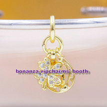 2022 Release 14k Gold Plated Lucky Clover, Wishbone &amp; Horseshoe Dangle C... - £13.31 GBP