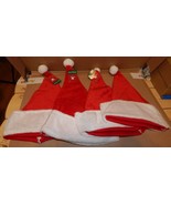 Christmas Santa Hats 4 Each 21&quot; Size Holiday Brights Fits Most People 149W - $236.01 MXN