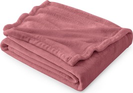 Bedsure Fleece Throw Blanket for Couch Rose Pink - Plush and - £19.44 GBP