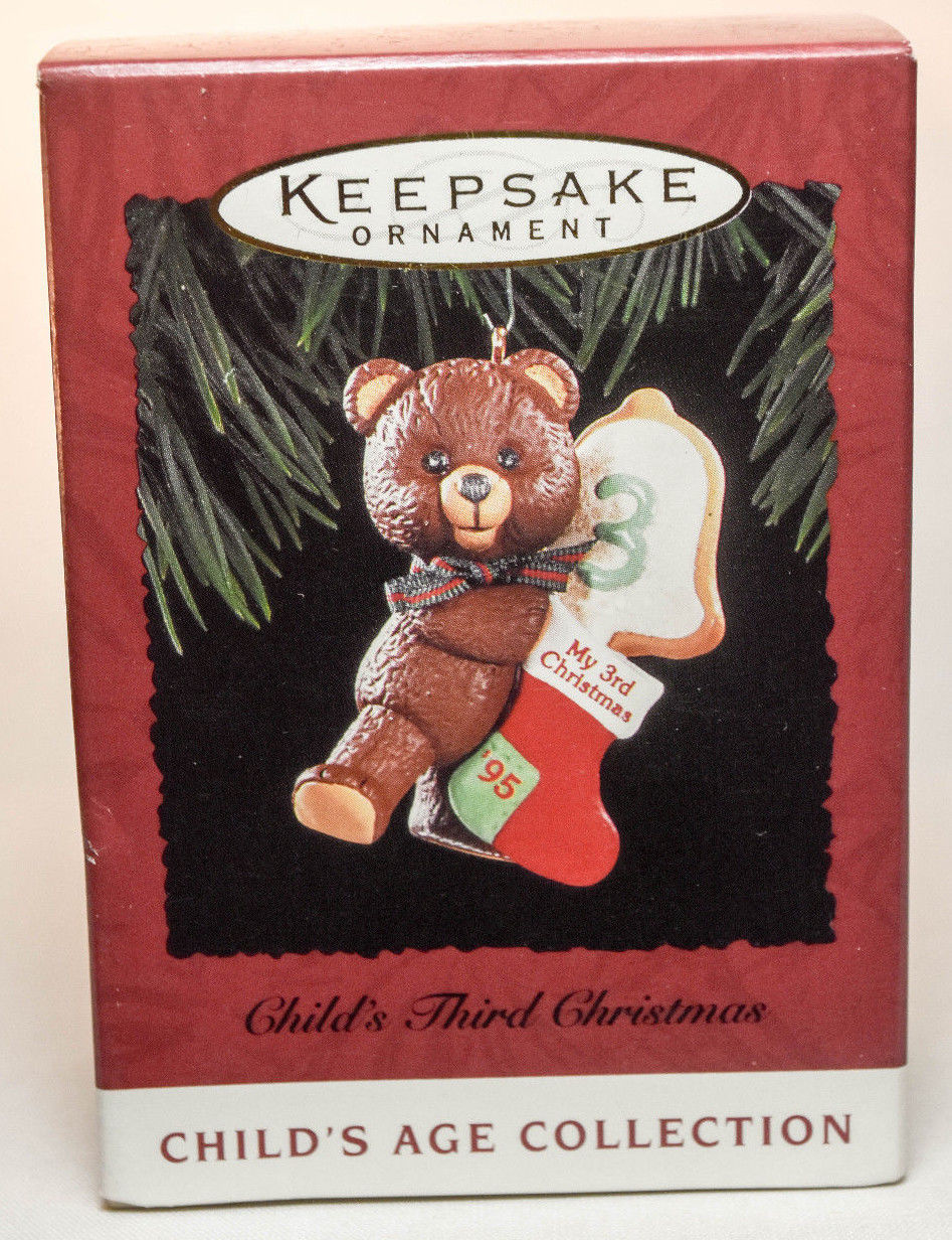 Hallmark: Child's Third Christmas - Child's Age  Keepsake Ornament - $12.66