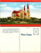 Montana Helena St. Helena Cathedral Catholic Church Linen Vintage Postcard - £5.89 GBP