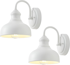 2-Pack 7&quot; Dome Gooseneck Barn Lights, Farmhouse Outdoor Wall Sconces - $126.99