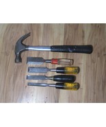 Vintage True Temper Claw Hammer &amp; Four Chisels - $64.35
