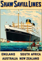 South Africa - Australia - New Zealand - Shaw Savill Lines - 1939 Travel... - $11.99