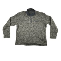 Eddie Bauer Men&#39;s Charcoal Chest Pocket  1/4 Zip Sweater Fleece Pullover... - £15.56 GBP