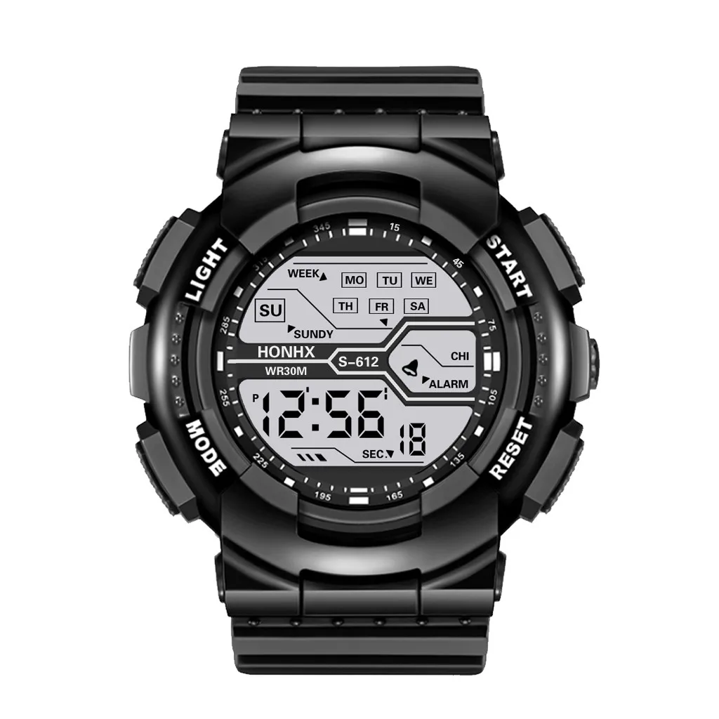 Fashion Waterproof Men&#39;s Boy Lcd Digital Stopwatch Date  Wrist Watch  Masculino  - £90.67 GBP