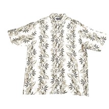Puritan Men&#39;s Tropical Short Sleeve Button Up Shirt Size L White - £11.93 GBP