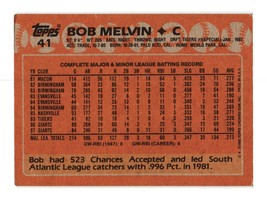 1988 Topps #41 Bob Melvin San Francisco Giants - £0.79 GBP