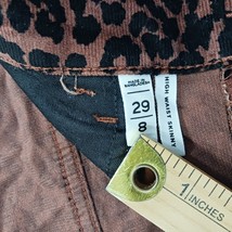 LOFT Womens Brown/Black Leopard Print High Waist Skinny Corduroy Pants 8 (30×29) image 4