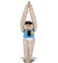 Long Arm Hanging White Squirrel Monkey Police Officer Plush - 21 Inches - £37.09 GBP