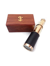 6&quot; Brass Telescope Vintage Mini Handheld Spyglass Nautical Marine Small Brass  - £20.41 GBP