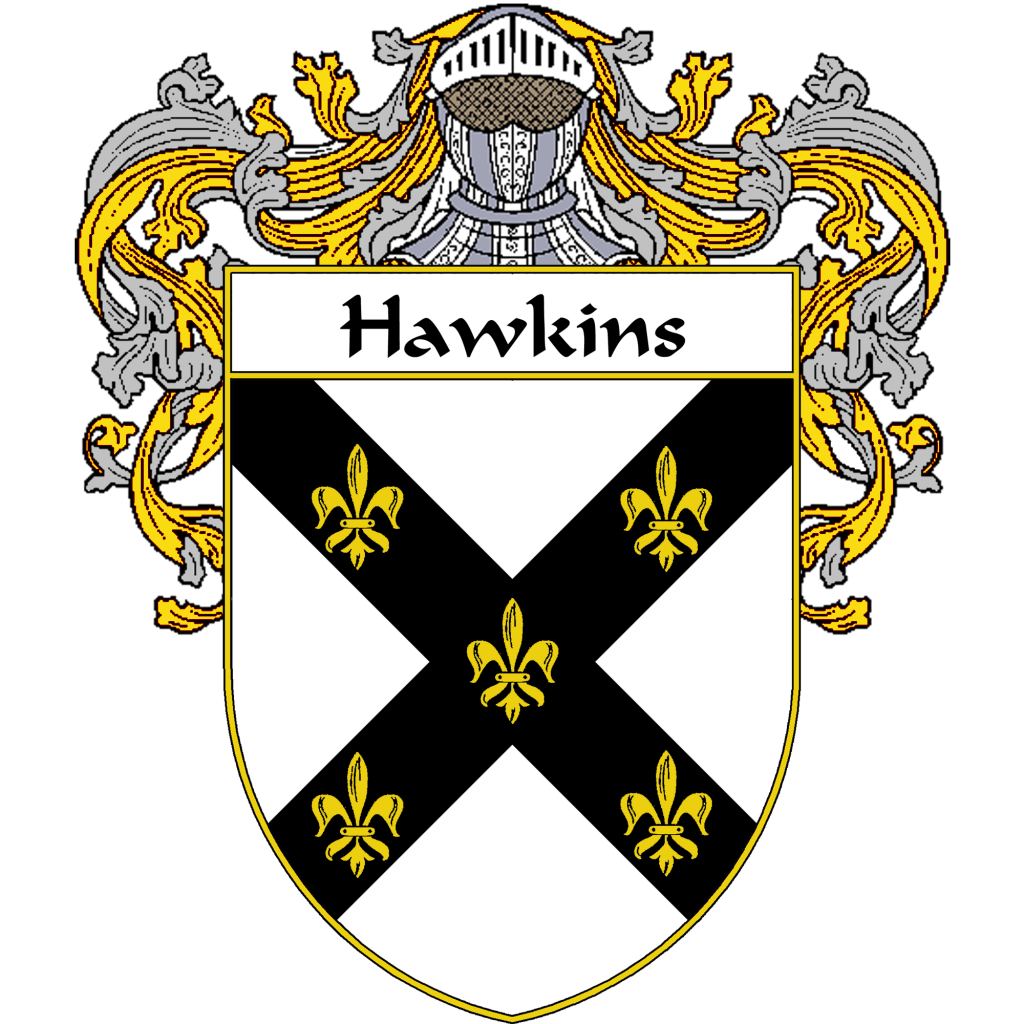 Hawkins Family Crest / Coat of Arms JPG and PDF - Instant Download - $2.90