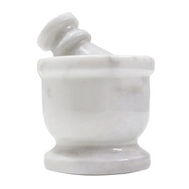 White Onyx Handmade Marble Mortar and Pestle Marble Pill and Spice Crusher - £7.74 GBP