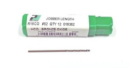 #62 (.038&quot;) Cobalt Jobber Length Drill 135 Degree (Pack of 12) PTD R18CO 18362 - £22.74 GBP