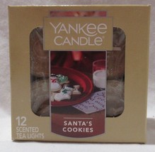 Yankee Candle 12 Scented Tea Light T/L Box Candles Santa&#39;s Cookies Tan - £17.06 GBP
