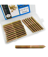 5/16&quot;-18 x 3&quot; Hanger Bolts | Double-Ended Furniture Screws | 16 Pack | 7... - $13.53