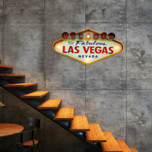 Retro Neon Sign Light Welcome to Fabulous Las Vegas Nevada Cafe Bar Pub Decor - £44.04 GBP