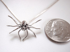 Small Spindly Spider Pendant 925 Sterling Silver - £8.55 GBP