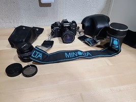 Minolta X-700 MPS 35mm Film Camera Case 28-55mm & 50mm 1:1.7 Lens Strap Untested - $102.50