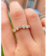 6-Prong Round in 14k Solid Gold  1, 1.5, 2 CT Moissanite Engagement Rings - $99.99