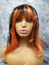 Prismatic Costume Wig Black &amp; Orange Jack Lantern Crafty Witch Teen Smal... - $262.93 MXN