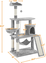 Professional title: &quot; 63.5-Inch Multi-Level Cat Tree Tower Condo with Scratching - £59.94 GBP