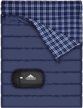 Queen Size 2 Person Waterproof Cotton Flannel Double Sleeping Bag For Adults Or - £71.13 GBP