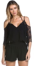 NWT BECCA by Rebecca Virtue M Poetic shorts romper crochet swimsuit cover-up - £44.69 GBP