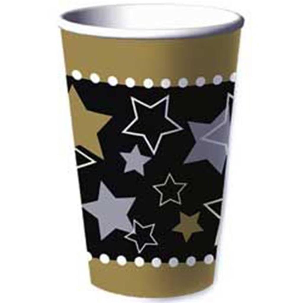 Hollywood Party Beverage Cups Party Supplies Paper Tableware 16 oz 8 ct New - $2.95