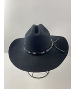 Shyanne Cattleman Crease Black Wool Felt Beaded Band Western Hat Womens ... - £40.66 GBP