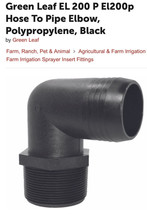 Green leaf EL200P  Elbow Poly 2&quot; MPT x 2&quot; Barb-Brand  New-SHIPS N 24 HOURS - $19.68