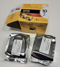 In Sealed Never Opened Bags - Kodak 10C 2 Pack Color Ink Cartridges - £22.05 GBP