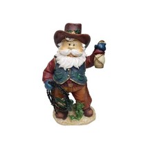 Western Cowboy Santa Clause Lantern and Lasso Rope Figure - £7.45 GBP