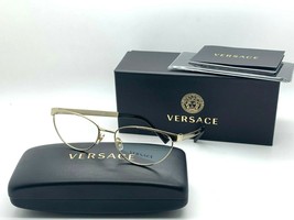 New authentic VERSACE Womens Eyeglasses MOD. 1260 1252 GOLD 54-16-140MM NIB - $116.37