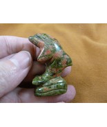 (Y-DOL-JU-567) Green orange DOLPHIN JUMPING Porpoise gemstone gem statue... - £10.46 GBP