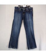 Vtg Y2K Abercrombie &amp; Fitch Crop Jeans Women&#39;s 0 Made USA 29x26&quot; 100% Co... - $52.96 CAD
