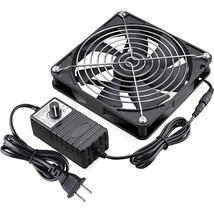 140Mm X 25Mm 110V 220V Ac Powered Fan With Speed Controller For Diy Cabinet Cool - £37.95 GBP