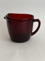 Vintage Anchor Hocking Royal Ruby Red Glass Creamer Pitcher - £15.01 GBP