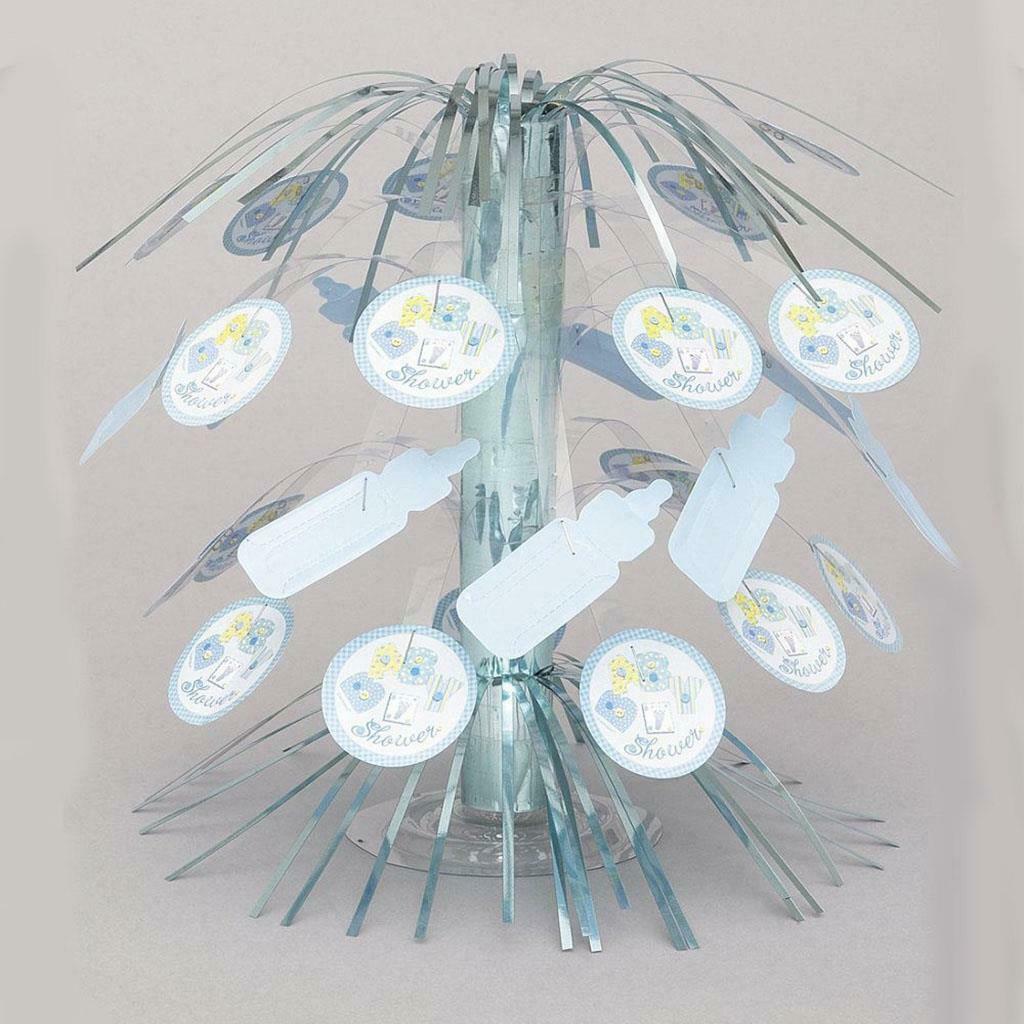 Blue Buttons Baby Shower Cascade Centerpiece 8.5&quot; Tall Party Decorations... - $2.25
