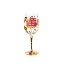 Designs by Lolita Queen For a Day Hand-painted Artisan Wine Glass, 15 oz. - £10.08 GBP+