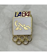 1984 Los Angeles Olympics Water Polo Logo USA Olympic Rings Lapel Hat Pin - £6.21 GBP