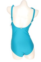 DKNY One Piece Swimsuit Ruffled Plunge Solid Tropical Color Size 6 $98 - NWT - £21.23 GBP