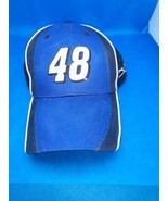 Jimmie Johnson Trucker Hat Valvoline NASCAR 48 Black Blue Ball Cap Strap... - €9,58 EUR