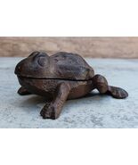 Rustic Vintage Cast Iron Garden Frog Toad Decorative Key Box Small Figurine - €17,06 EUR