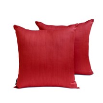 Plain Pillow Cover Blood Red Set of 2, Art Silk Plain &amp; Solid - Blood Re... - $17.00+