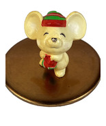 Hallmark Christmas Miniature Figurine White Mouse Red Stocking Christmas... - £4.72 GBP