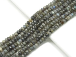 Natural Faceted Rondelle Labradorite Beads, Sku#HY13 - $16.00