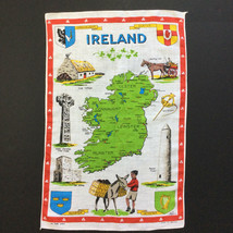 VTG Ireland Irish Tea Towel Nelson Map Connaught Ulster Leinster Munster - LINEN - £8.53 GBP