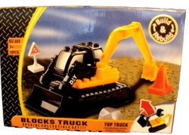 Block Truck Backhoe Building Blocks Set 18 pieces New Toy - £9.33 GBP